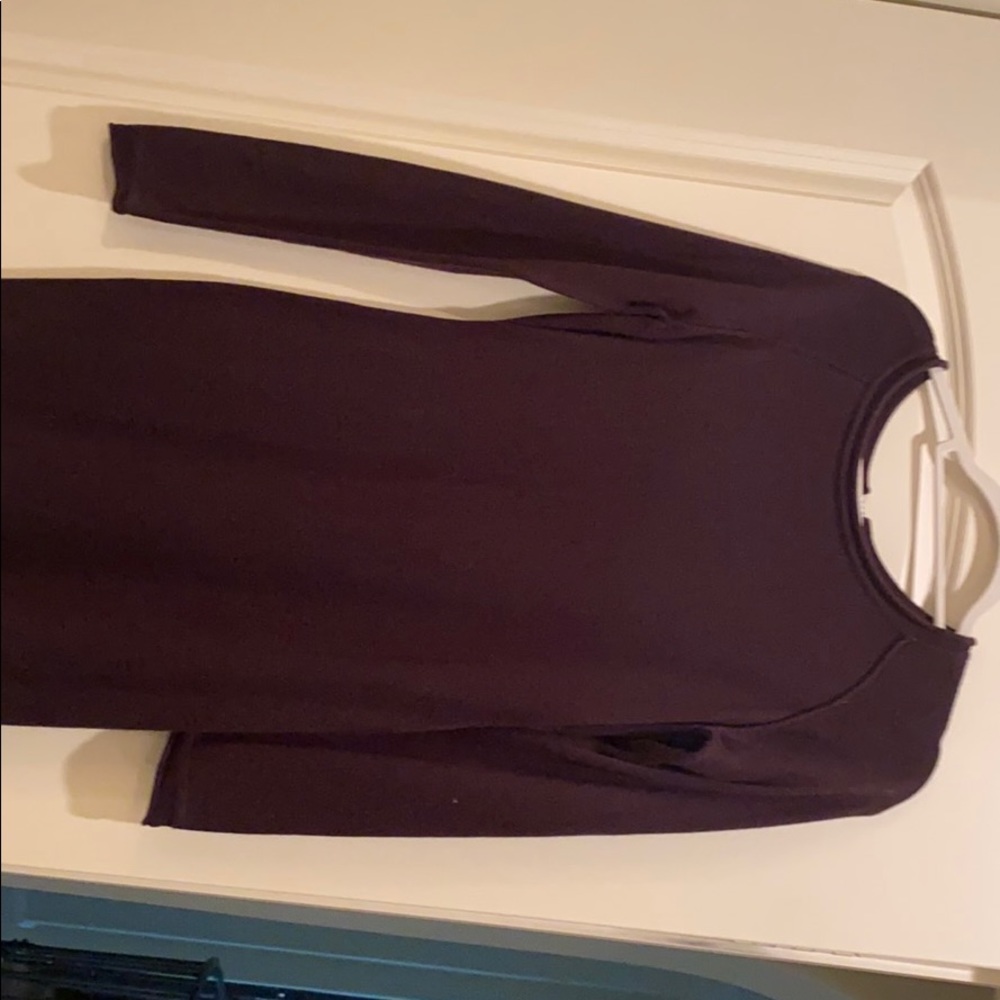 Burgundy designer sweater dress